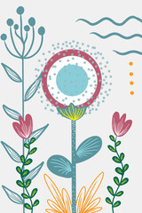 background with flowers for illustration, decoration etc