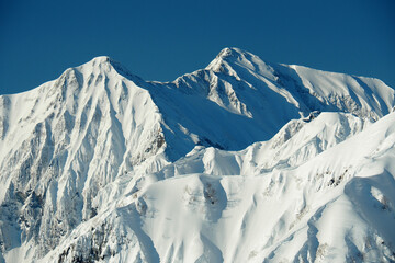 白銀の世界・八方尾根から望む鹿島槍ヶ岳