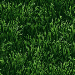 Fototapeta na wymiar Seamless Grass Pattern Vector Illustration