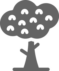 Tree Solid Icon Logo Vector Symbol
