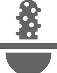 Cactus Solid Icon Logo Vector Symbol