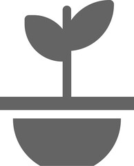 Plant Solid  Logo Vector Symbol