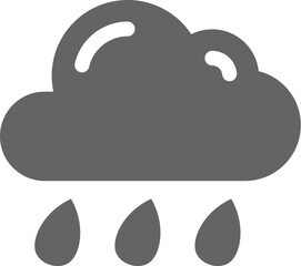 Rain Solid Icon Logo Vector Symbol