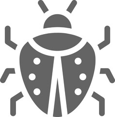 Ladybug Solid Icon Logo Vector Symbol