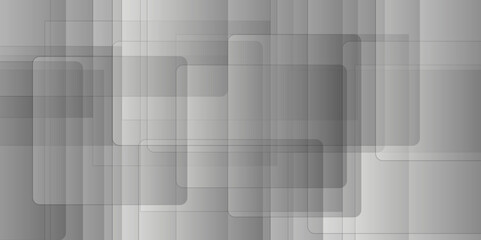Abstract minimal geometric white and gray light background design. white transparent material in triangle diamond and squares shapes in random geometric pattern.