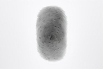 White isolated fingerprint