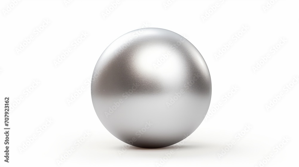 Wall mural Silver christmas ball isolated on white background isolated on white background, - Wall murals