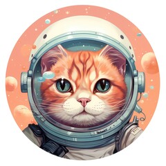 cute cat wearing space helmet