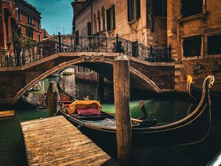 Gondola in Grand canal in Italy, Venezia, water, beautiful boat