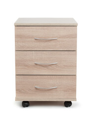 3 drawer wood office storage cabinet - obrazy, fototapety, plakaty