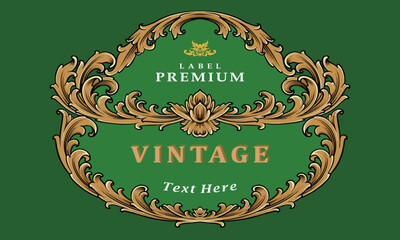 Vintage style packaging necessities label