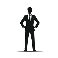 Silhouette of a Confident Business Executive