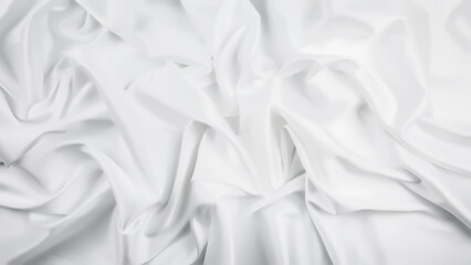 Abstract smooth elegant white silk or satin luxury cloth texture can use as wedding background.