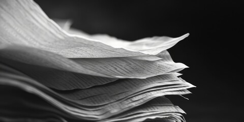 A stack of newspapers neatly arranged on top of a table. Suitable for news articles, journalism, or media-related concepts