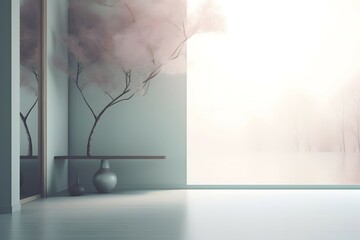 minimalist elegant nature tone scandinavian stage background 8k