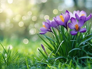 crocus, flower, spring, nature, purple, violet