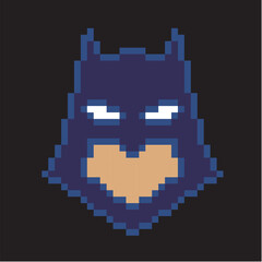 Obraz premium DARK KNIGHT HERO PIXEL ART