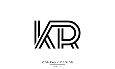 KR, RK, Abstract Letters Logo Monogram