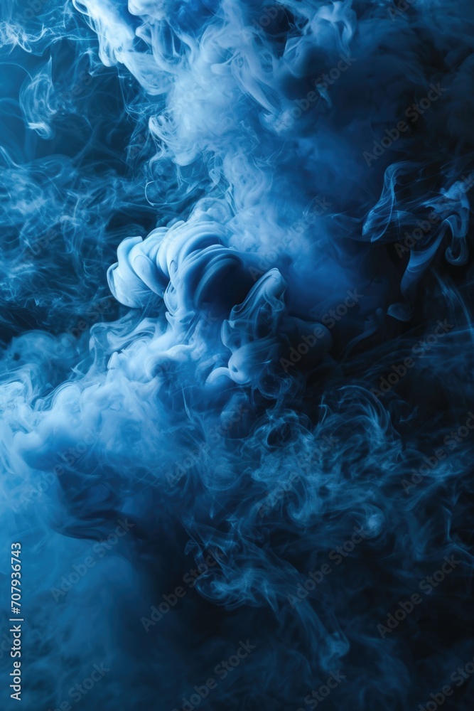 Poster Smoke captured in a close-up shot. This image can be used to depict various concepts and themes