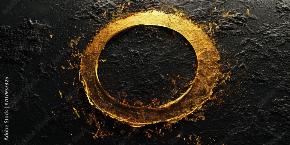 Poster a gold letter 