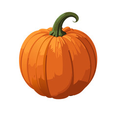 Obraz premium Illustrated Orange Pumpkin