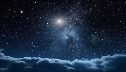 Fototapeta na wymiar Milky Way night, space astronomy, galaxy nebula star science generated by AI