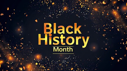 Black History Month banner featuring a model against a black background, Generative AI.