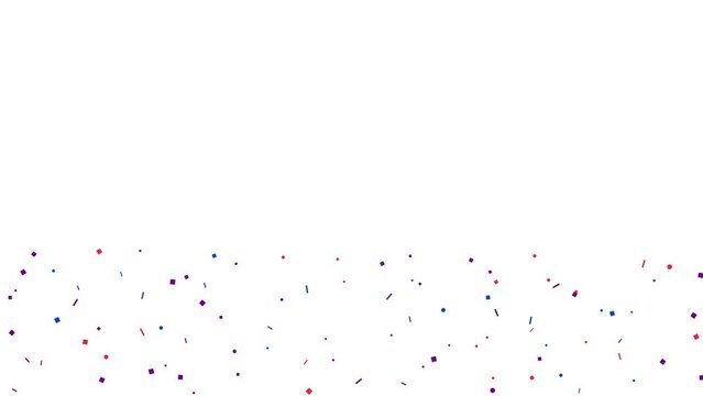 White background with oscillating dots at bottom, with copy space on top. Abstract animated background in loop wave of design elements with circles points. Animation and loopable