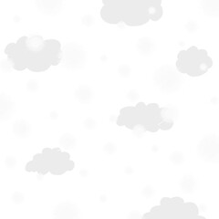 Pattern of grass flowers and cloud