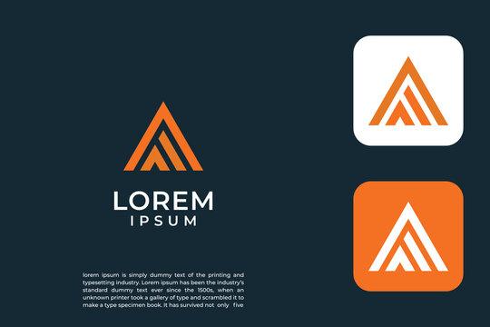 initial letter AF logo design template element
