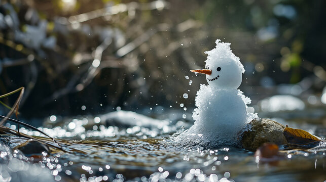 Melting snowman, spring vibe.