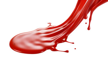 Obraz na płótnie Canvas Red ketchup or red liquid sause splash isolated on transparent background
