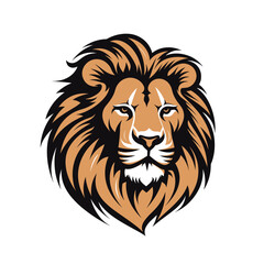 Lion head vector illustration. A Lion head logo mascot tattoo T-shirt graphic template