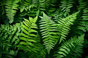 Fototapeta na wymiar fern leaves in the forest