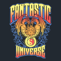 mystic fantastic print design for clothes