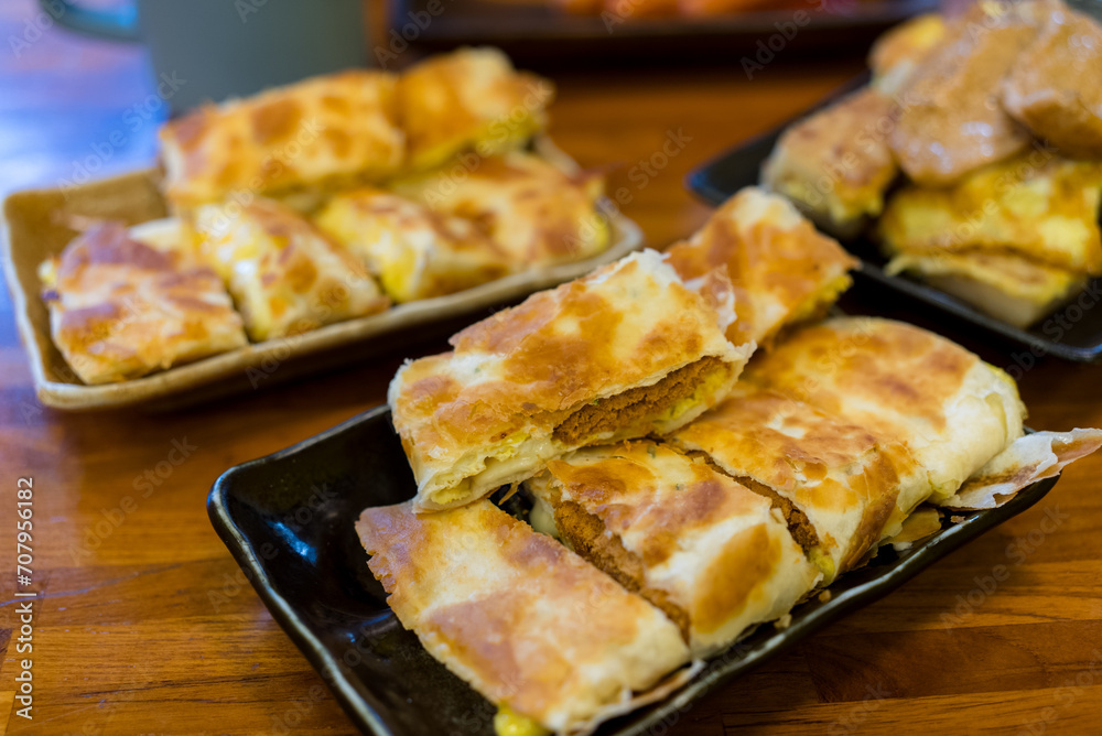 Canvas Prints pan fry pancake in taiwan breakfast store