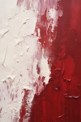 Maroon closeup of impasto abstract rough white art painting texture 