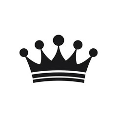 a crown logo icon, clipart style, white background, thick lines, created with Generative Ai
