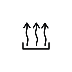 Heat icon three arrow up icon on white background