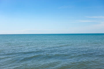 Fototapeta na wymiar sea and sky. blue sea water. calm sea