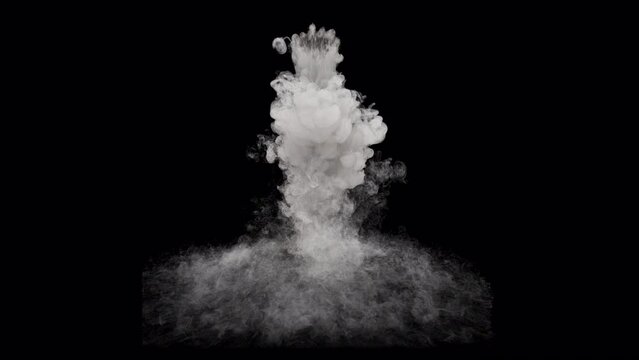A captivating video unfolds, revealing a descending cascade of smoke, reminiscent of the aftermath of a chemical reaction in a laboratory flask or the pre-launch smoke emanating from a missile casing.