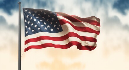 Obraz premium martin luther king day with american flag