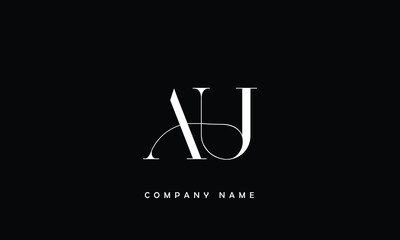AU, UA, A, U Abstract Letters Logo Monogram