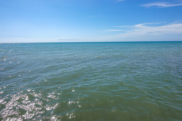 sea and sky. blue sea water
