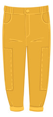 Yellow pants. Funny kid clothes. Child fashion