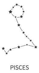 Pisces constellation. Astrology sign. Zodiac star symbol