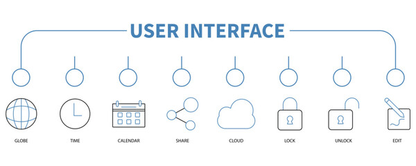 User interface banner web icon vector illustration concept