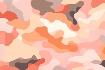 Peach camouflage pattern design poster background