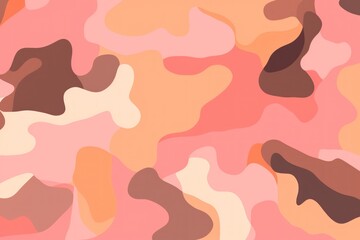 Peach camouflage pattern design poster background