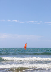 windsurfer on the sea